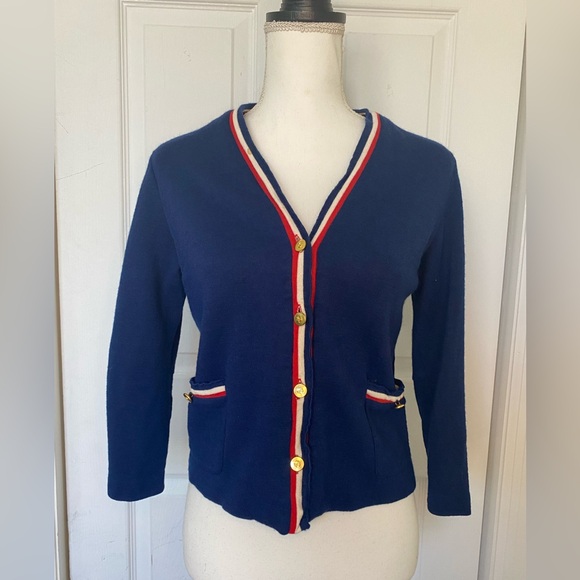 Vintage 50s Nautical Cardigan - Picture 1 of 9